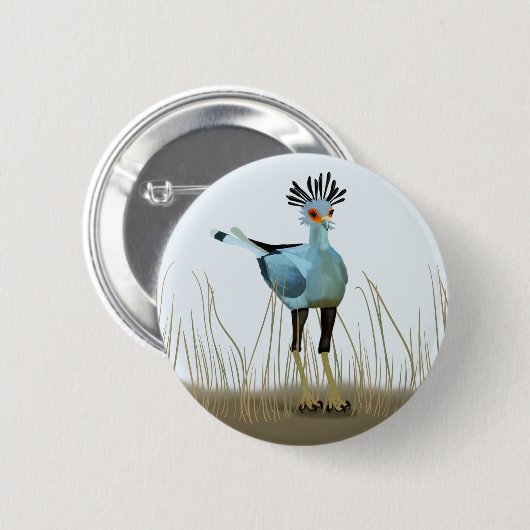 Secretaris Bird van Zuid-Afrika Ronde Button 5,7 Cm (Voorkant /achterkant)