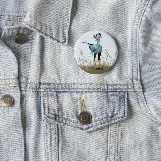 Secretaris Bird van Zuid-Afrika Ronde Button 5,7 Cm (In situ)