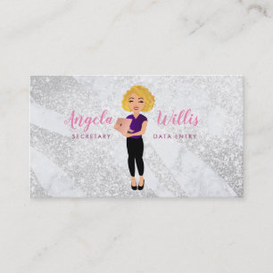 Secretaris Blonde lady logo Visitekaartjes