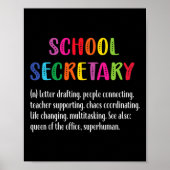 Secretaris Definitie School Secretaris Squad Poster (Voorkant)