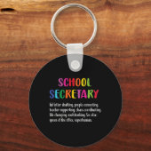 Secretaris Definitie School Secretaris Squad Sleutelhanger (Voorkant)