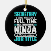 Secretaris Functie Beroep Vaardigheden Werknemer Keramisch Ornament (Voorkant)