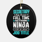 Secretaris Functie Beroep Vaardigheden Werknemer Keramisch Ornament (Links)