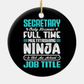 Secretaris Functie Beroep Vaardigheden Werknemer Keramisch Ornament (Achterkant)