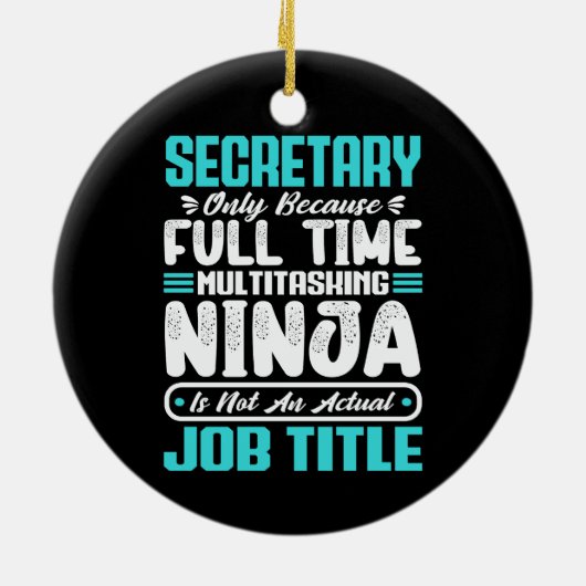 Secretaris Functie Beroep Vaardigheden Werknemer Keramisch Ornament (Achterkant)