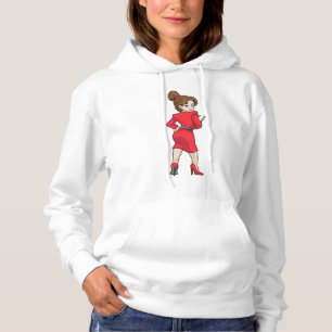 Secretaris in het dres met hoge hakken hoodie