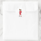 Secretaris in het dres met hoge hakken ronde sticker (Tas)