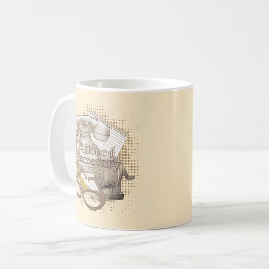 Secretaris in ruste koffiemok (Voorkant links)