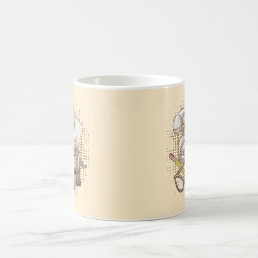 Secretaris in ruste koffiemok (Center)