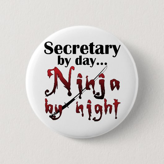 Secretaris Ninja Ronde Button 5,7 Cm (Voorkant)