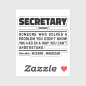 Secretaris Noun Definition Business Assistant Scha Sticker (Vel)