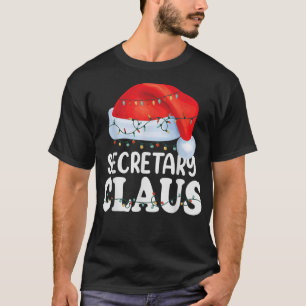 Secretaris Santa Claus Kerstmis Funny Matching Cos T-shirt