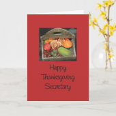 Secretaris Thanksgiving Kaart (Gele Bloem)