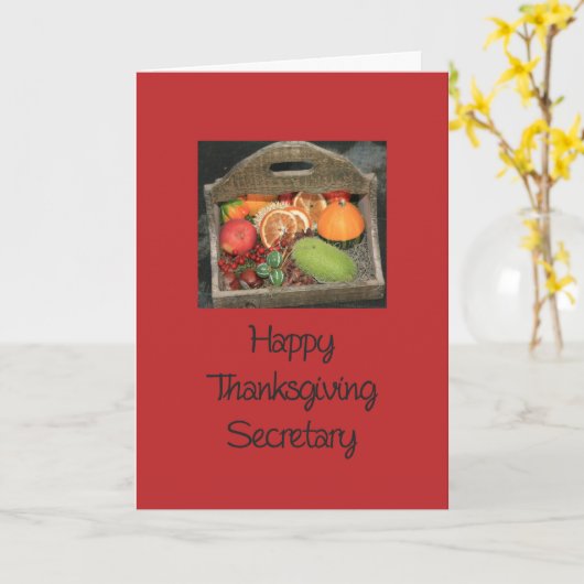 Secretaris Thanksgiving Kaart (Gele Bloem)