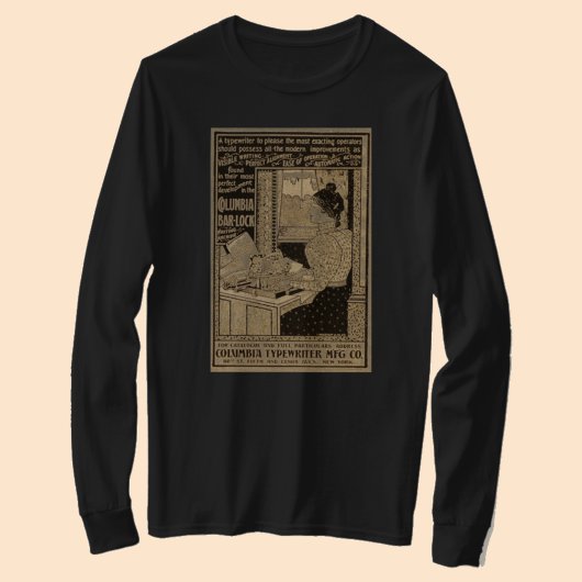 Secretaris van 1890 bij Typewriter T-shirt