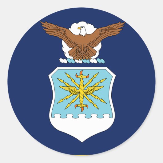 Secretaris van de luchtmacht ronde sticker (Voorkant)