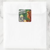 Secretaris van Murder Vierkante Sticker (Tas)
