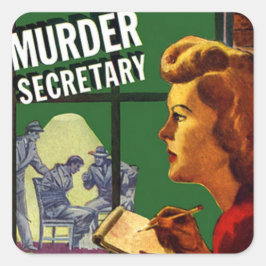 Secretaris van Murder Vierkante Sticker