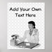 Secretaris van Retro Poster (Voorkant)