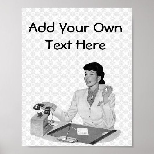 Secretaris van Retro Poster (Voorkant)