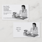 Secretaris van Retro Visitekaartje (Voorkant / Achterkant)