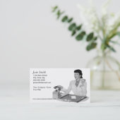 Secretaris van Retro Visitekaartje (Staand voorkant)