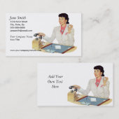 Secretaris van Retro Visitekaartje (Voorkant / Achterkant)