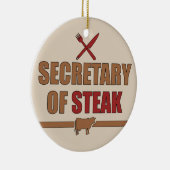 Secretaris van Steak Keramisch Ornament (Rechts)