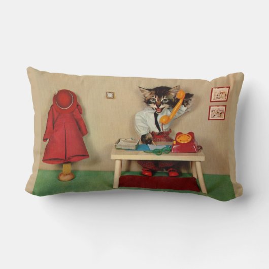 secretaris van tabby kitten kussen (Achterkant)