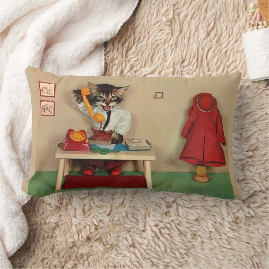 secretaris van tabby kitten kussen (Deken)