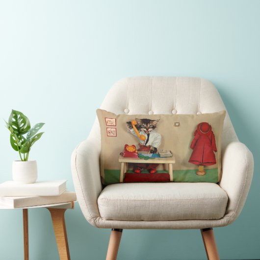 secretaris van tabby kitten kussen (Stoel)