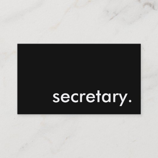 secretaris. visitekaartje (Voorkant)