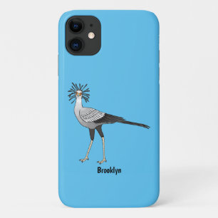 Secretarisvogel cartoon illustratie  Case-Mate iPhone case