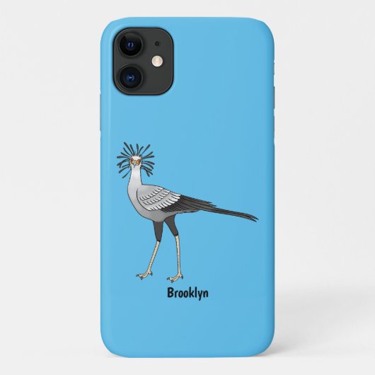 Secretarisvogel cartoon illustratie  Case-Mate iPhone case (Achterkant)