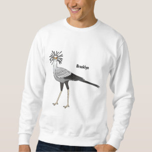 Secretarisvogel cartoon illustratie  trui
