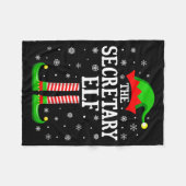 Secretary Elf Funny Christmas Family Matching  Fleece Deken (Voorkant (Horizontaal))