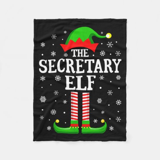 Secretary Elf Funny Christmas Family Matching  Fleece Deken (Voorkant)