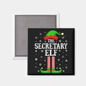 Secretary Elf Funny Christmas Family Matching  Magneet (Voorkant / Achterkant)