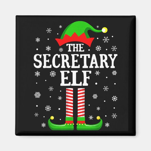 Secretary Elf Funny Christmas Family Matching  Magneet (Voorkant)