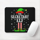Secretary Elf Funny Christmas Family Matching  Muismat (Met muis)