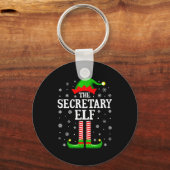 Secretary Elf Funny Christmas Family Matching  Sleutelhanger (Voorkant)