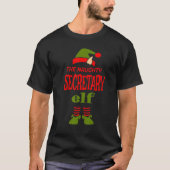 SECRETARY Elf Naughty Christmas Matching Pajama Pa T-shirt (Voorkant)