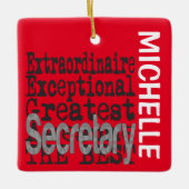 Secretary Extraordinaire CUSTOM Keramisch Ornament (Voorkant)