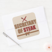 Secretary of Steak Vierkante Sticker (Envelop)
