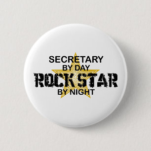Secretary Rock Star by Night Ronde Button 5,7 Cm