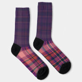 Secretly Wild dark purple plaid Sokken (Rechts)