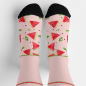 Secretly Wild Watermelon Slices on Mild Pink Sokken (Top)