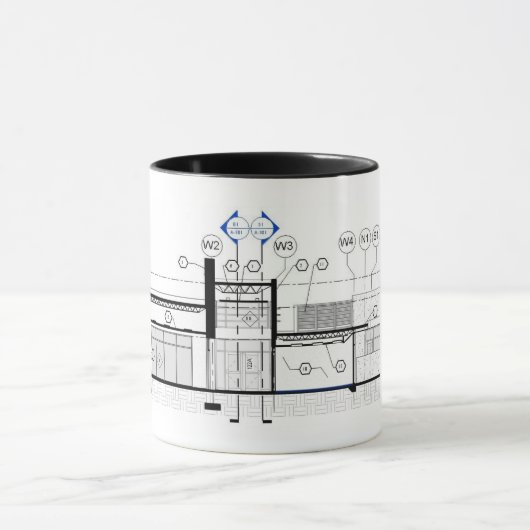 Sectie Architecturaal gebouw Mok (Midden)