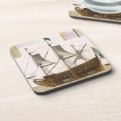 Sectie door een Frans eersteklas schip van 104 ca Onderzetter (Linkerzijde)