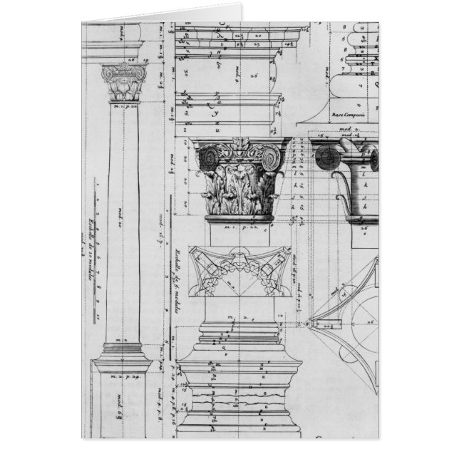 Sectie en hoogte van een composietkolom (Voorkant)